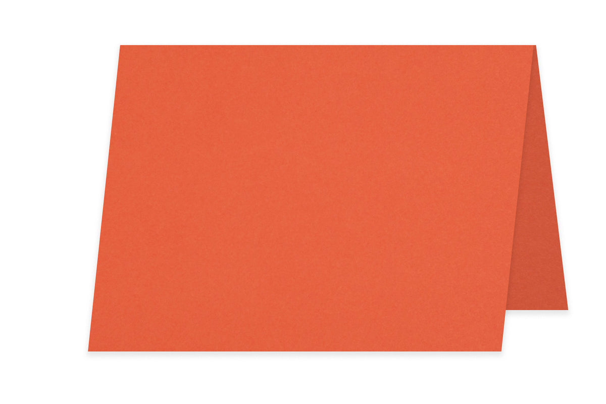 Blank A2 Folded Discount Card Stock - Orange