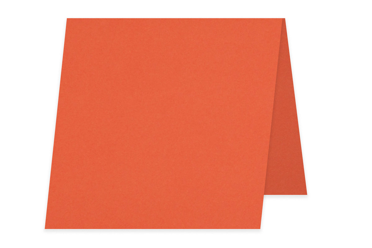 Blank 5x5 Folded Discount Card Stock - Orange