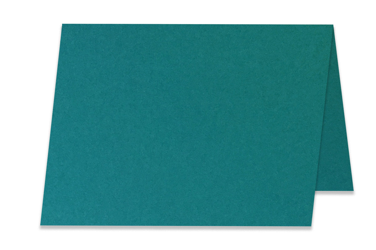 Blank A2 Folded Teal Discount Card Stock 