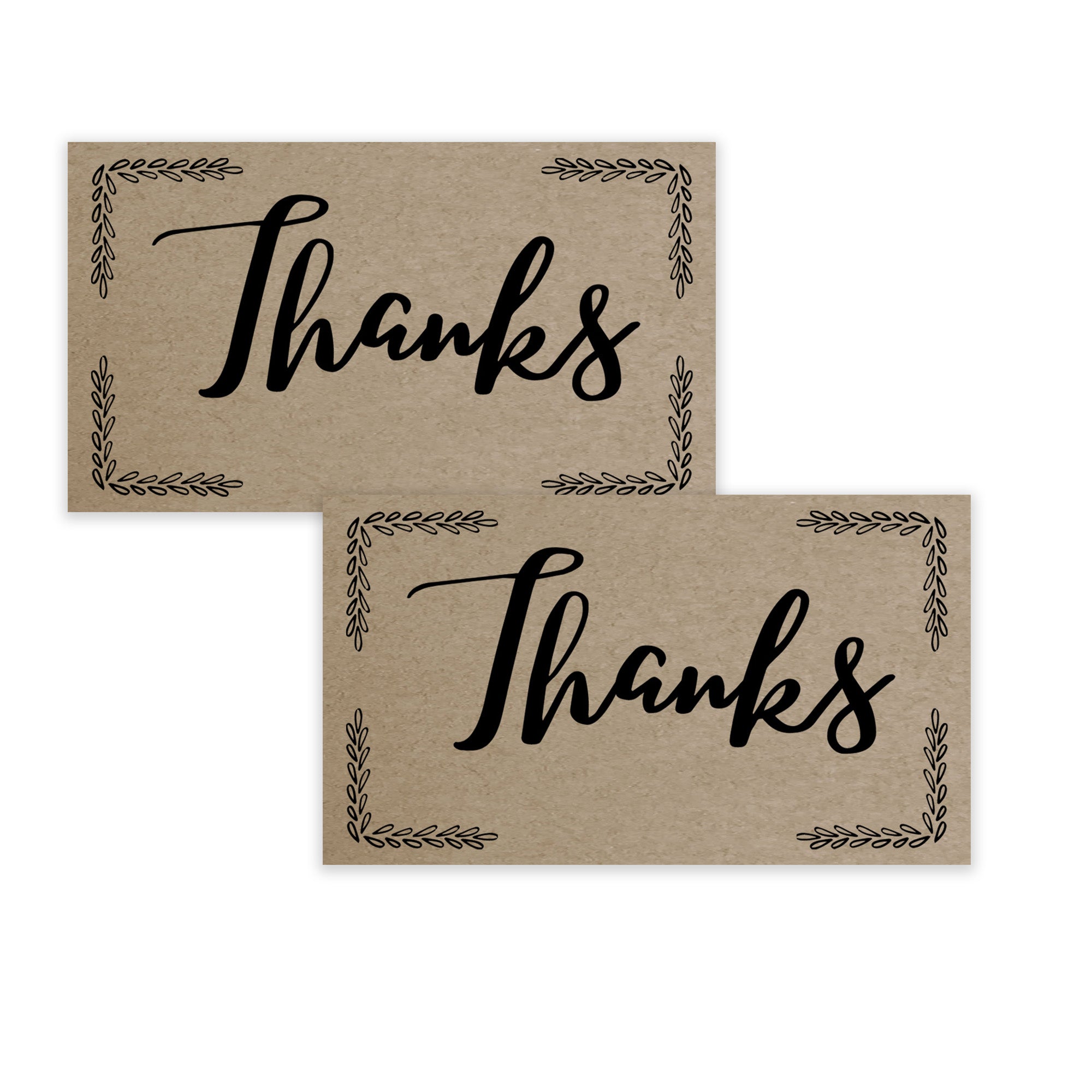 Kraft Business card size thank you cards for your small business