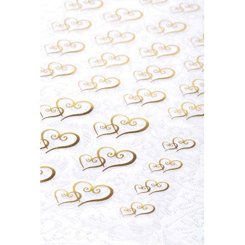 Victoria Lynn Transparent Double Heart Stickers - 53 count