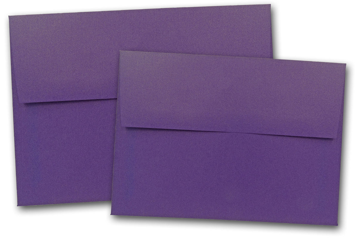 Shimmery Curious Metallic Purple RSVP A1 Discount Envelopes 