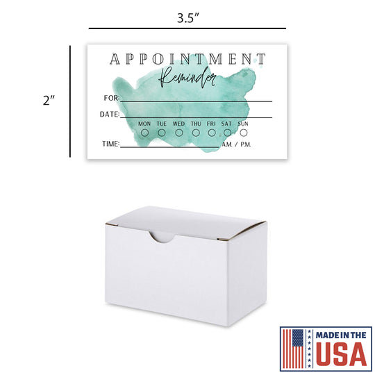 Premium Appointment Business Cards - Small 3.5" x 2" Card 100 Cards