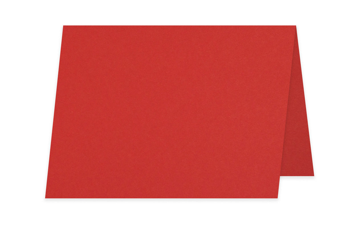 Blank A6 Folded Discount Card Stock - Red