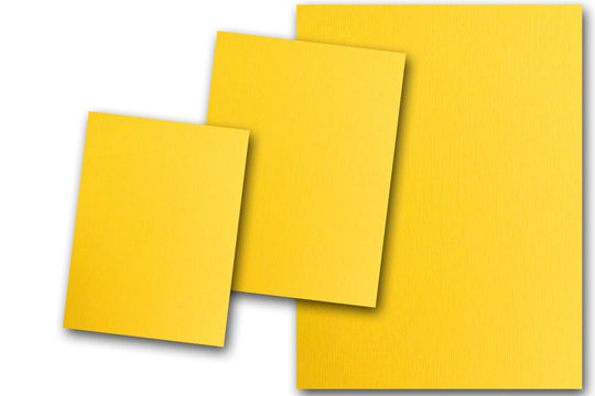 DCS Discount Card Stock: Canvas Textured YELLOW Jacket 5x7 Card Stock - 20 sheets