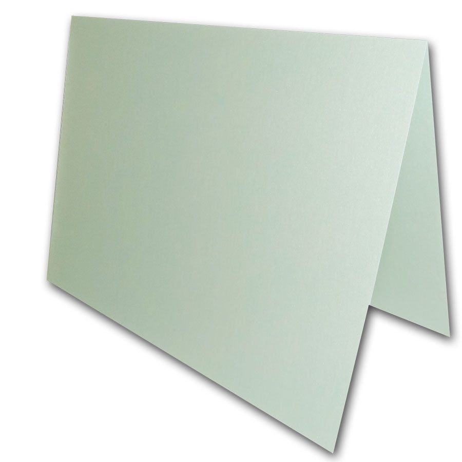 Blank Metallic A1 Notecards - light blue