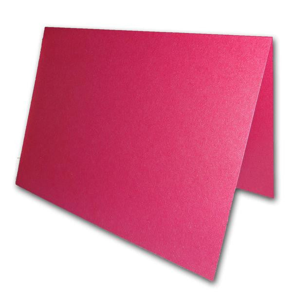 Blank Metallic  A6 Folded Discount Card Stock - pink