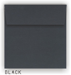 BLACK 5.5 inch square envelopes 50 pack