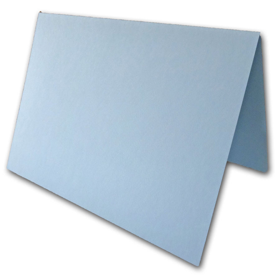 Blank Metallic A1 Notecards - blue