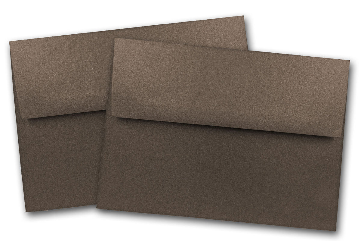 Shimmery Curious Metallic Brown RSVP A1  Envelopes 