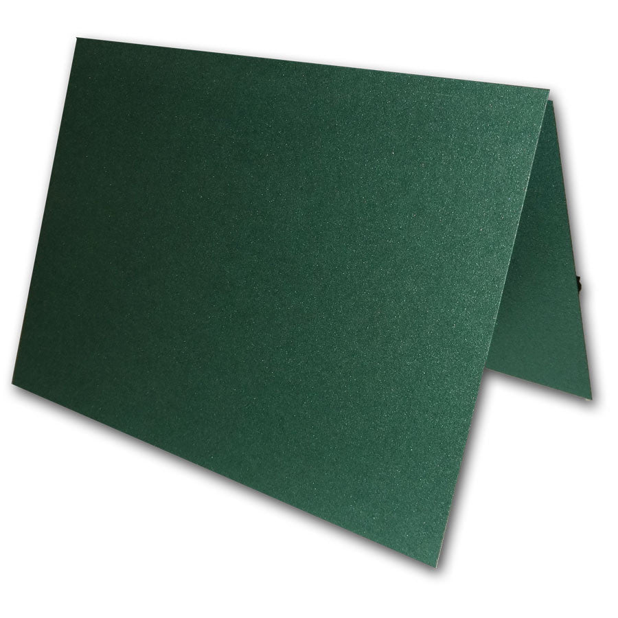 Blank Metallic A1 Notecards - green