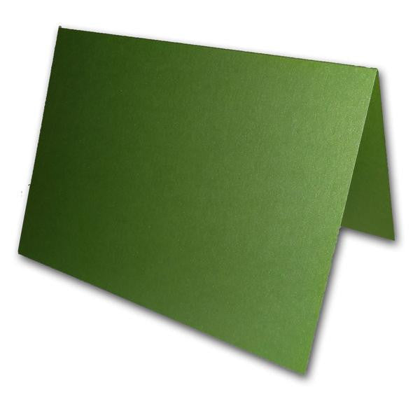 Blank Metallic  A6 Folded Discount Card Stock -green