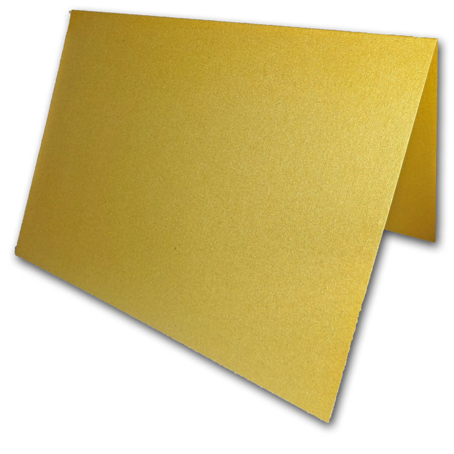 Blank Metallic A1 Notecards - gold