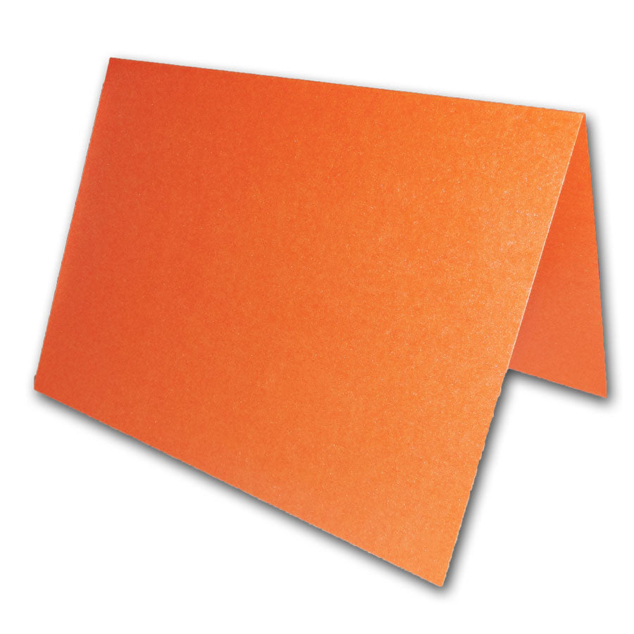 Blank Metallic A1 Notecards - orange