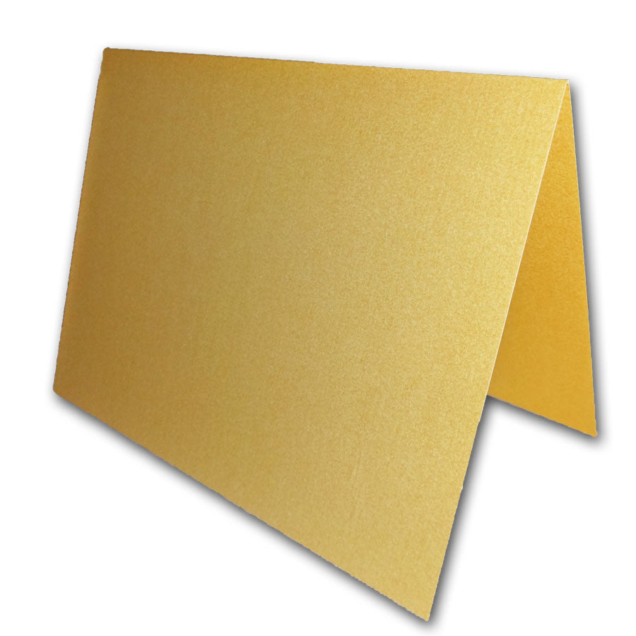 Blank Metallic  A6 Folded Discount Card Stock - gold
