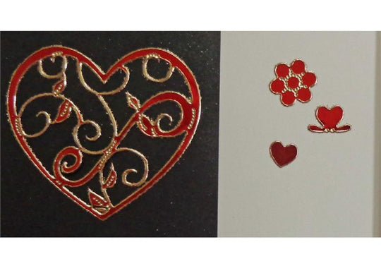 Ornamental Hearts - Outline stickers - 1 sheet