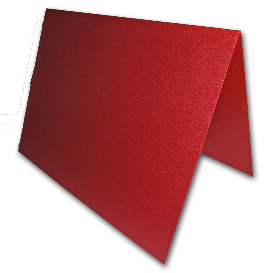 Blank Metallic A1 Notecards - maroon