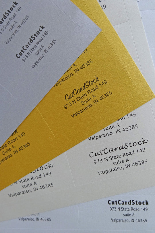 White Metallic Address Labels 1" x 2 5/8" - 30 labels per sheet-300 labels - CLOSEOUT