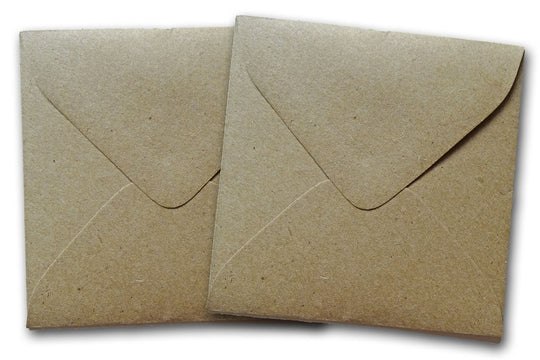 Brown Bag Kraft 3 1/8 inch square mini envelopes
