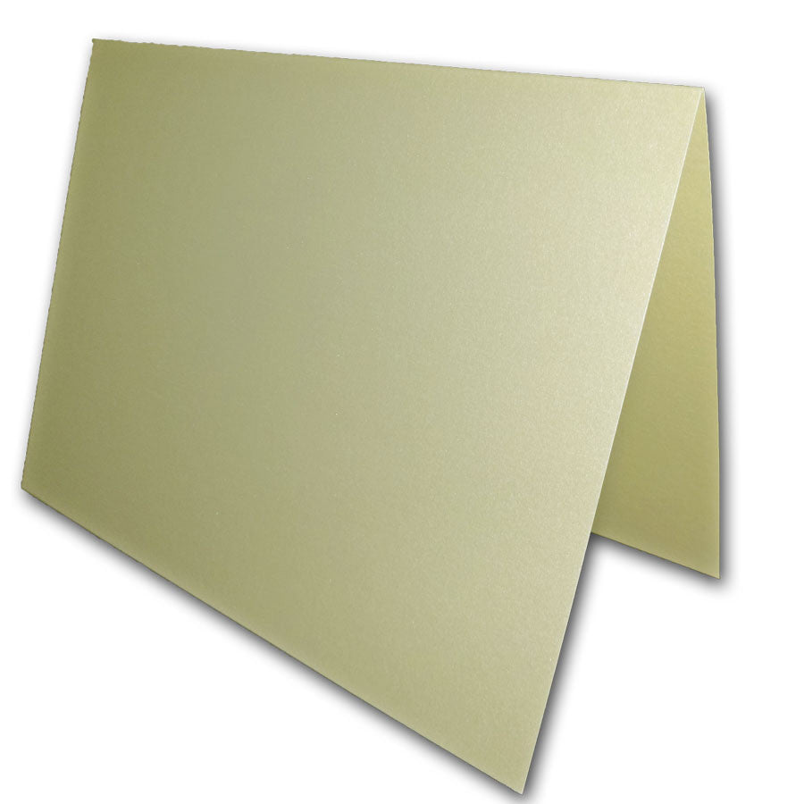 Blank Metallic A1 Notecards - ivory