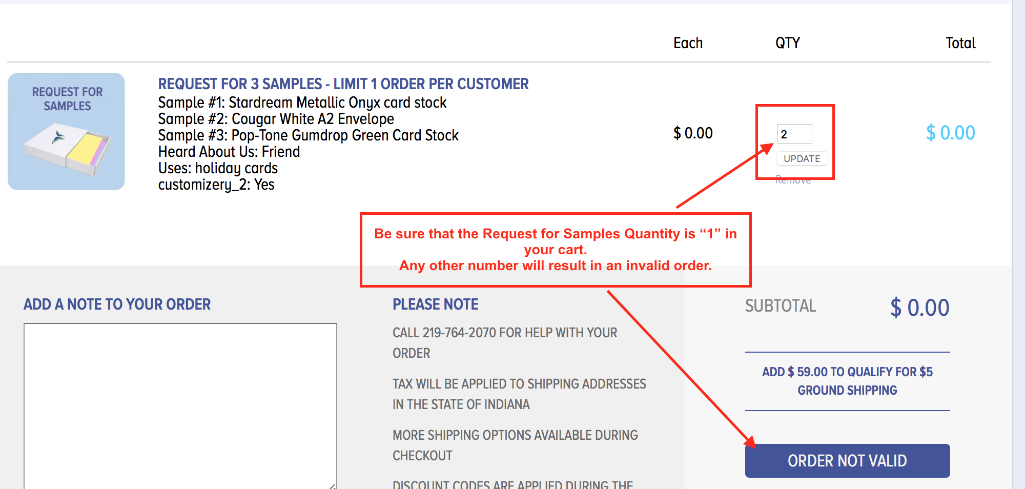 Request for 3 Samples - Limit 1 order per customer - CutCardStock