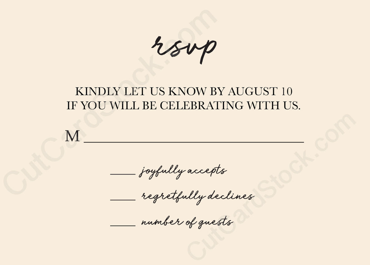 Ivory Discount RSVP Cards