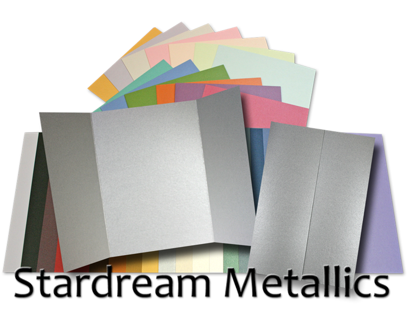 Stardream Metallic A7 Gate Fold Invitations - 25 pack - CLOSEOUT