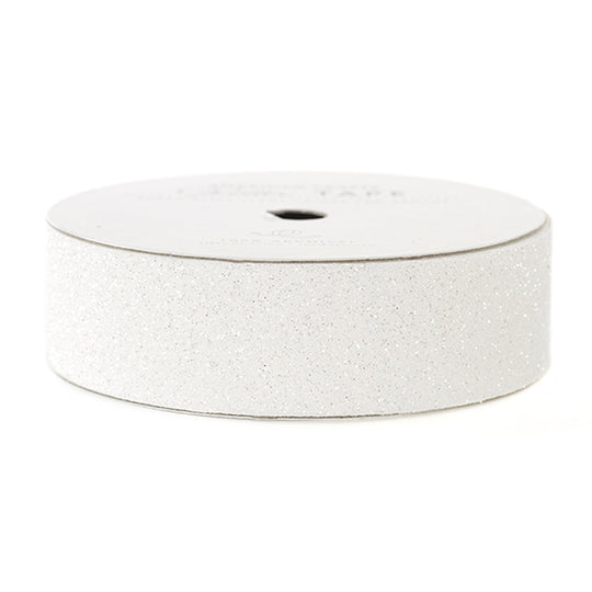 Holiday Colors Glitter Tape - 7/8 inch - 3 yards: Red,  Silver or White